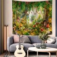 thumbnail image 3 of DaShan Fantasy Forest Tapestry Wall Hanging,Enchanted Mushroom Tapestries for Kids Girl Bedroom Living Room Dorm Decor,60"Wx50"L, 3 of 6