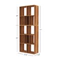 thumbnail image 4 of Bookshelf Storage Shelf,  5-Tier Bookcase, 12-Cube Open Shelf, Space Saving Organizer Shelves Book Rack, Free Standing Wood Display Bookshelves for Books,CDs,Living Room,Bedroom,Office, Walnut, 4 of 6