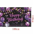 thumbnail image 3 of Purple Birthday Decorations Banner, Purple Happy Birthday Banner, Birthday Party Supplies Purple Photo Backdrop Background for Birthday Party Birthday Banner for Girl Celebration 70.8 x 43.3 Inch, 3 of 7