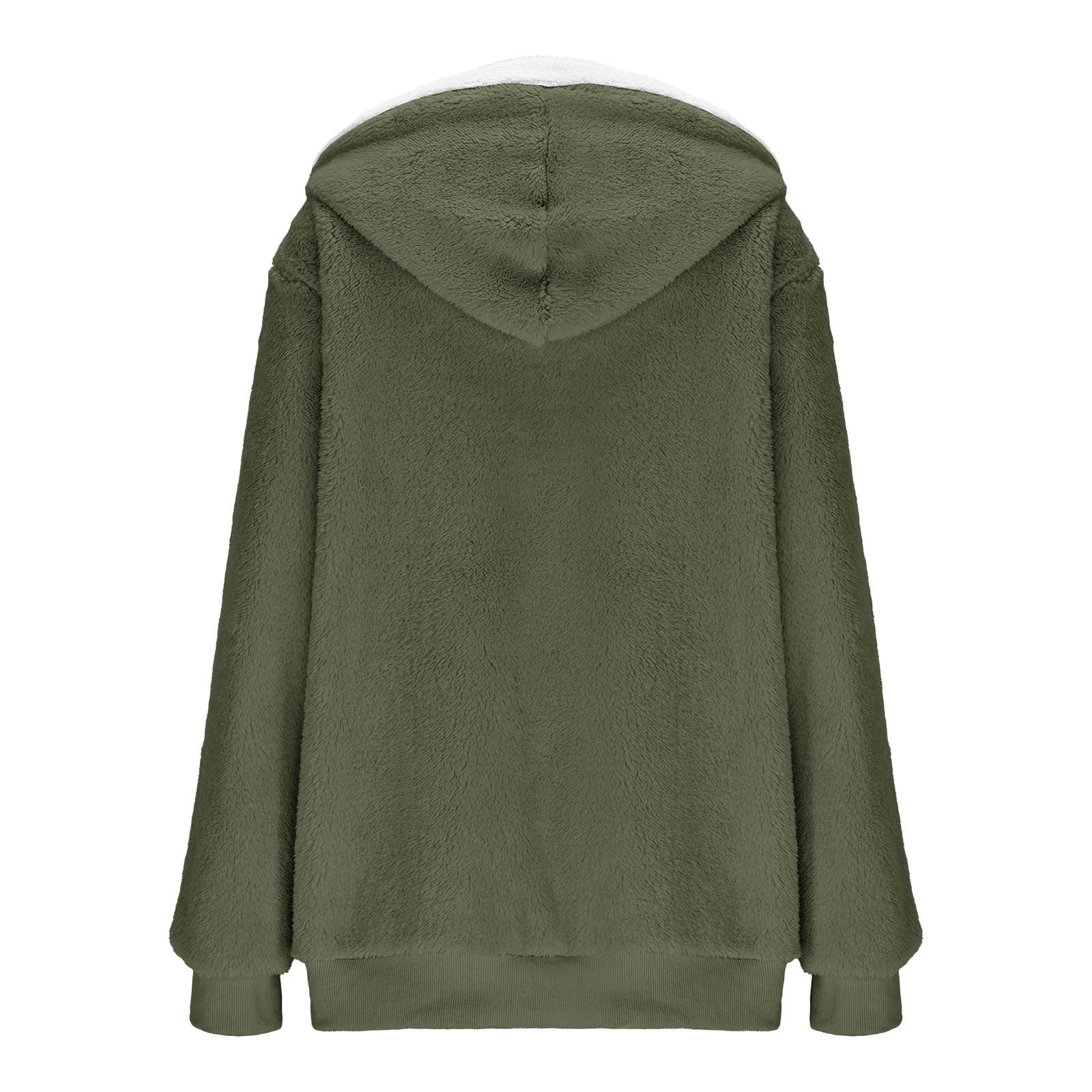 Sherpa Fleece Hoodies for Women Fuzzy Oversized Zip up Hoodie with Pockets Casual Warm Pullover Hooded Sweatshirts