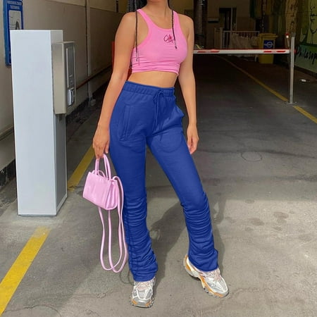 

TIANEK Solid Pocket Sports Running Yoga Athletic Pajama Pants Women Reduced Price