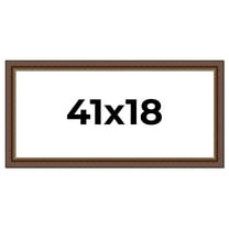 41x18 Copper and Brown Real Wood Picture Frame Width 2 inches | Interior Frame Depth 0.5 inches |