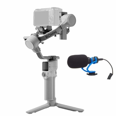 DJI RS 4 Mini 3-Axis Handheld Gimbal Stabilizer + Compact Condenser Shotgun Microphone
