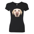 thumbnail image 2 of Wild Bobby, Golden Retriever Cute Gift, Dog Lover, Women Slim Fit Junior Tee, Black, Small, 2 of 4