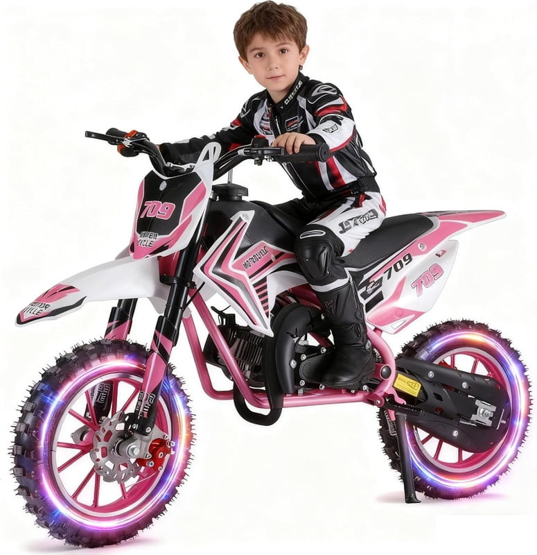 49cc Dirt Bike for Adults & Kids,Kids Dirt Bike Mini Dirt Bikes,2-Stroke Gas Power Motocross Off-Road, Mini Pit Bike with Front Rear Disc Brakes, High-Speed Racing Motorcycle for Kid 30KM/H