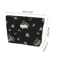 thumbnail image 2 of Unique Bargains 1 Pc Vintage Floral Makeup Bag Polyester Black Large, 2 of 5