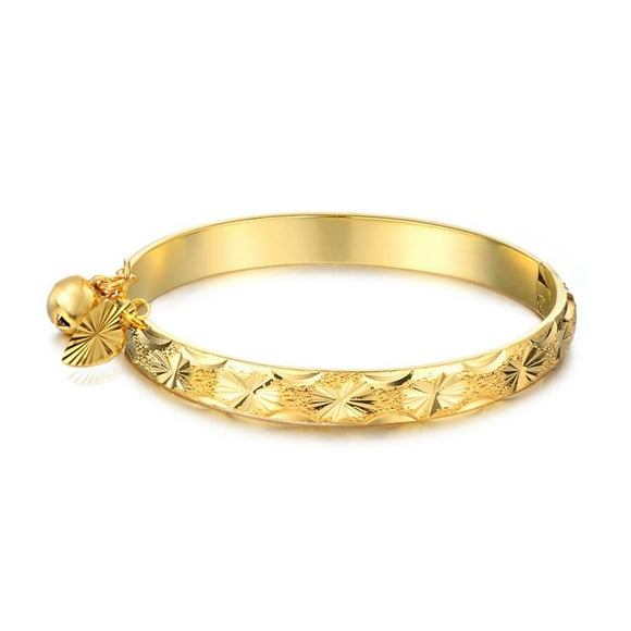 YSABOXY New Gold Plated Bell Heart Bracelet Children Boys Girls Baby Jewelry W1B7