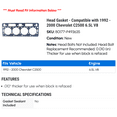 thumbnail image 2 of Head Gasket - Compatible with 1992 - 2000 Chevy C2500 6.5L V8 1993 1994 1995 1996 1997 1998 1999, 2 of 2