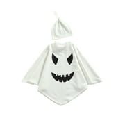 TheFound Toddler Kid Baby Girls Boys Halloween Costumes Ghost Smile Cloak Halloween Cape Cosplay with Hat Outfits