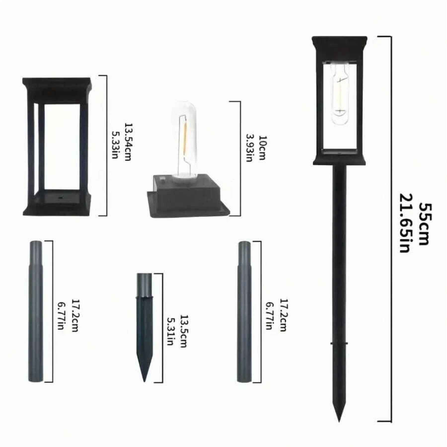 8 Pack Solar Tungsten Lawn Lights, Outdoor IP44 Waterproof, 500mAh LED Patio Ground Plugs, Retro Design For Villa, Landscape, Lawn, Sidewalk, Patio, Garden.