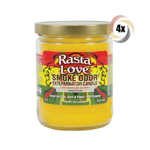 Rasta Love Smoke Odor Exterminator Candle - 1 Jar, 13oz.