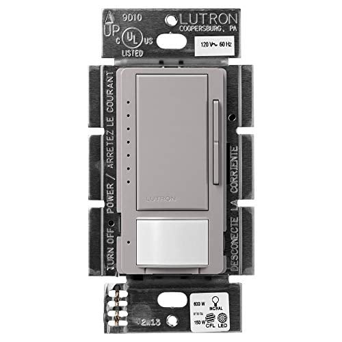 Lutron Maestro LED+ Motion Sensor/Dimmer Switch | 150W LED | Single Pole/Multi-Location | MSCL-OP153M-GR | Gray