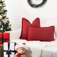 thumbnail image 2 of Fundas de almohada navideñas ZWJD, juego de 2 cojines de 18 x 18 con flecos, elegantes fundas de cojín cuadradas decorativas de algodón para sofá, sofá, cama, sala de estar, granja, decoración bohemio, 2 of 7