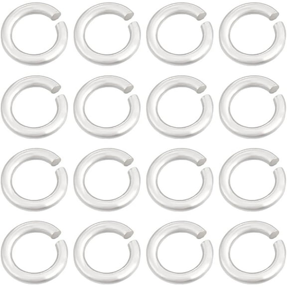 925 Sterling Silver Open Jump Rings Round Rings Silver 18 Gauge 6x1mm Inner Diameter: 4mm 16pcs