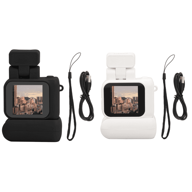 Mini Cámara Con Pantalla HD 1080p Grabadora Vídeo + Lámpara Flash Y Base para Batería()