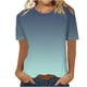 thumbnail image 5 of Camisas de Manga Corta para las Mujeres Imprimir Cuello Redondo Blusa, Camiseta de Moda para Verano Y Primavera Casual, 5 of 5