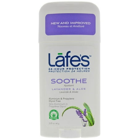 Lafes Deodorant Stick, Lavender & Aloe 2.25 oz (Pack of 3)