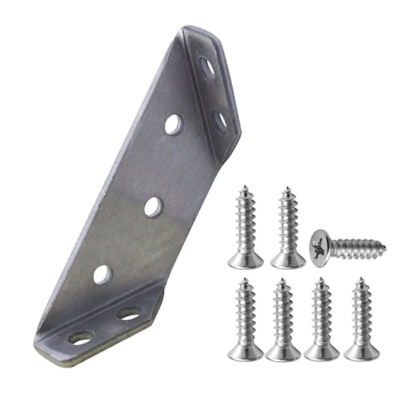 Vrorvz 1PC Stainless Steel Multifunctional Corner Brace for Furniture Stability and Support Easy to Install and Remove Trapezoidal Bracket for Shelves Cabinets Tables Doors and Hardware