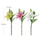 thumbnail image 2 of Flores de seda, ramos de lirios tigres artificiales de tacto real para arreglos florales de hotel, elegantes lirios falsos impresos en 3D, ramos de lirios artificiales con plena floración, perfectos, 2 of 6