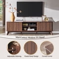 thumbnail image 5 of KeyWhat 70" TV Stand with 2 Soft Close Door, Modern Entertainment Center Console Table, Media Furniture for Living Room, Dark Walnut, 5 of 7