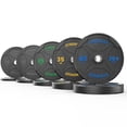 thumbnail image 1 of Synergee Bumper Plates – Durable Olympic Weight Plates, Low-Bounce Rubber for Strength Training, Powerlifting, and Functional Workouts., 1 of 6