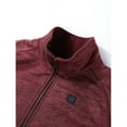 thumbnail image 5 of ORORO Women's Full-Zip Heated Fleece Jacket with Battery, Fleece Heated Jacket for Winter Outdoors (Maroon,XL), 5 of 10