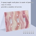thumbnail image 3 of Yayeee Toggle Light Switch Wall Plate 2-Gang 4.56"x4.48" Decorative Outlet Cover, Soft Brown Pattern, 3 of 7
