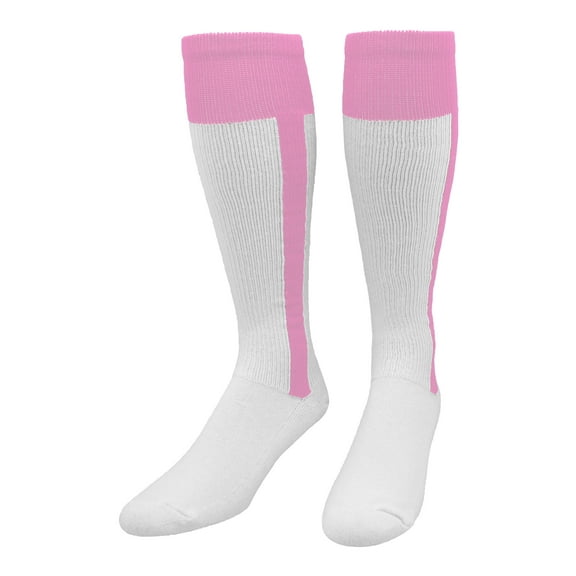 2-n-1 Premium Baseball Stirrup Socks (Pink, X-Small) - Pink,X-Small