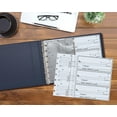 thumbnail image 2 of 7 Ring Executive Check Binder with Zipper Pouch, Textured Premium Leatherette Cover, for 9 x 13" 3 Per Page Business Checks, 600 Check Capacity Checkbook Holder, by Gold Seal (Blue), 2 of 4