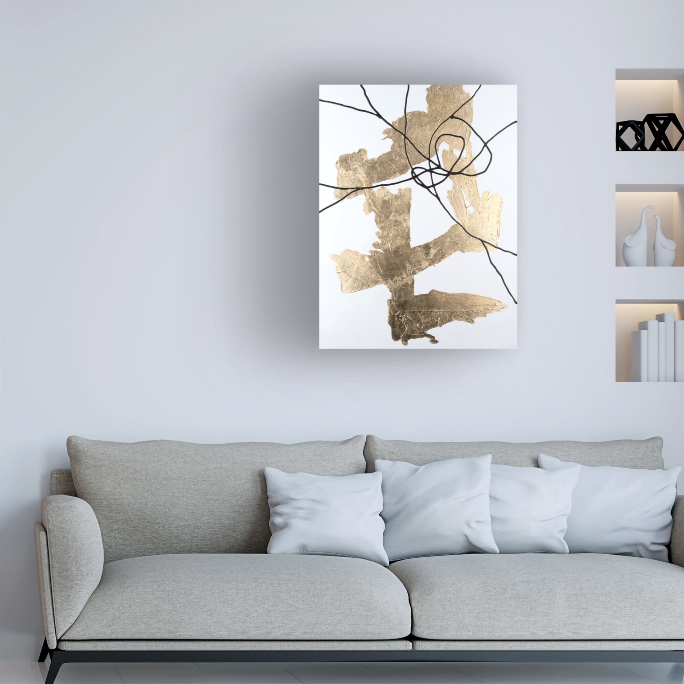 Trademark Fine Art Michael Willett Gold Vein II Canvas Wall Art