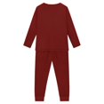 thumbnail image 3 of Renewold Merry Christmas Pajamas for Teens 5-6 Snug-Fit Scoop Neck Lounge Wear Long Pants Set with Big Pockets 2pcs Elastic Santa Red Sleep Vacation Outfits Sleepwear, 3 of 5