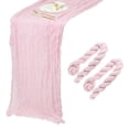 thumbnail image 1 of 2 Paquetes de Caminos de Mesa de Gasa Rosa 35.4" x 118" Caminos de Mesa Rústicos para Bodas y Fiestas, (10 Pies), 1 of 6