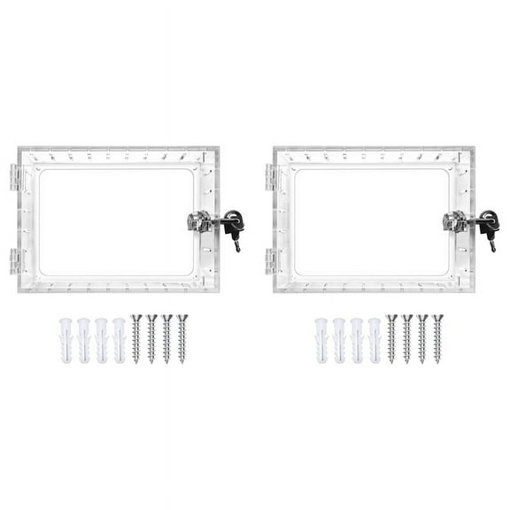 2X Universal Thermostat Lock Box with Key,Clear Thermostat Guard for Thermostat on Wall.5 Inch Hx4.72 Inch Wx1.65 Inch D,2 x thermostat protective cover 2 set of accessories,Transparent