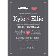 Lips and Mustache Standard Wedding Invitation