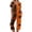 Ginger, variant on Women's Halloween Loungewear Set Short Sleeve Crew Neck Top and Capri Pants with Pockets All Over Ghost Pattern Breathable Soft Pajama Set for Daily Casual Wear Multicolor S