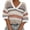 Multicolor, variant on Hollow Out Crochet Knit Sweater Womens Short Sleeve Striped Tops Beach Vacation Shirt Multicolour L