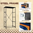 thumbnail image 4 of Animal Dresser for Bedroom with 4 Storage Drawers Leopard Blue Floral Accents Orange Border Dressers Chest of Drawers Steel Framed Fabric Closet Organizers for Nursery Entryway, 4 of 8