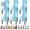 Y004 Blue Marble, variant on Pattern Chair Covers for Dining Room Set of 6, High Stretch Removable Washable Parsons Chair Slipcover for Home Party Hotel Wedding Ceremony (Gray Marble,6PCS)
