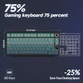 thumbnail image 4 of Restored AULA S75 PRO Wireless Mechanical Keyboard with Screen&Knob, Tri-Mode Hot Swappable Gaming Keyboard 75%, Pre-lubed Switches, RGB Backlit, Side Printed PBT Keycaps, Computer Keyboards, 4 of 9