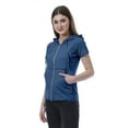 thumbnail image 2 of Moomaya Womens Zip Up Hoodie Short Sleeves Top Pockets Casual Hoodies, 2 of 7