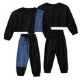 thumbnail image 7 of KYAIGUO Baby Toddler Boys Spring Fall Track Suits Set Pullover Long Sleeve Sweatshirts Sweatpants Round Neck Outfits Casual Newborn Patchwork Sweat Suits Set,Sizes 9M-5Y, 7 of 7