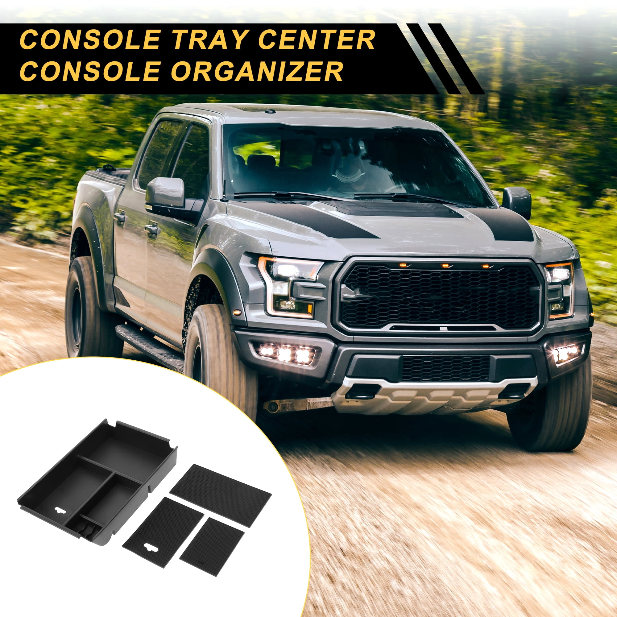 Unique Bargains Center Console Armrest Organizer Tray for Ford F-150 2011-2014