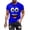 hgg278-Blue, variant on Men Funny Cartoon Face Print T-Shirts Short Sleeve Casual Novelty Tees Shirts for Streetwear Party