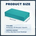 thumbnail image 2 of Funda de Taburete Bar Uxcell Rectangular, Funda de Asiento Lavable y Elástica para Taburete de Barra de Vanity con Banda Elástica para Banco de Madera y Metal (Azul Pavo Real, 4 Piezas), 2 of 6