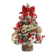 thumbnail image 3 of Table Arbre de Noël avec Lumières Fournitures de Fête pour Cheminée Bureau Vacances Rouge, 3 of 9