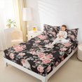 thumbnail image 3 of Homewish Spooky Skull Skeleton Queen Sheets,Gothic Romantic Rose Queen Sheet Sets,Halloween Bed Set,4pcs,1 Flat Sheet, 1 Fitted Sheet and 2 Pillowcases, 3 of 6