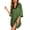 Army Green, variant on Ekouaer Women Satin Nightgowns Button Down Sleep Shirt 3/4 Sleeve Silk Nightshirts V Neck Nightwear