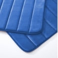thumbnail image 6 of 2 Piece Striped Design Solid Memory Foam Bathroom Rug Set Non-Slip, 6 of 7