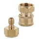 thumbnail image 1 of 2 Unids Latón Conector Acoplador Accesorios De De ín M22 X 1.5 Mm Y M22 X 1.5 Mm Conjunto De Longitud 3.5 Cm Y 3.0 Cm DYNWAVEMX Conector de manguera de lavado a presión, 1 of 8