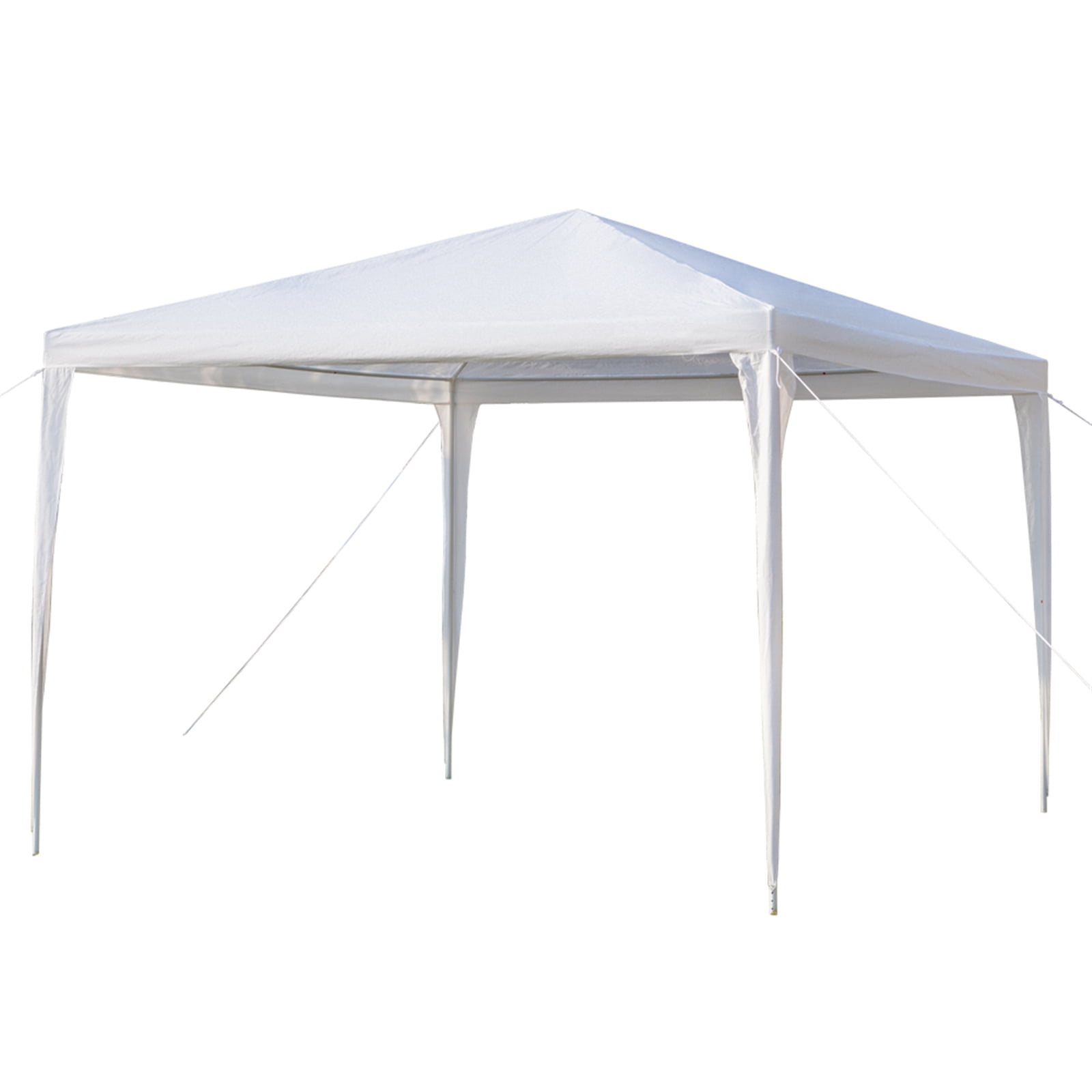 Wedding Tent, 10' * 10' Waterproof Tent with 3 Sides and Spiral Tubes White